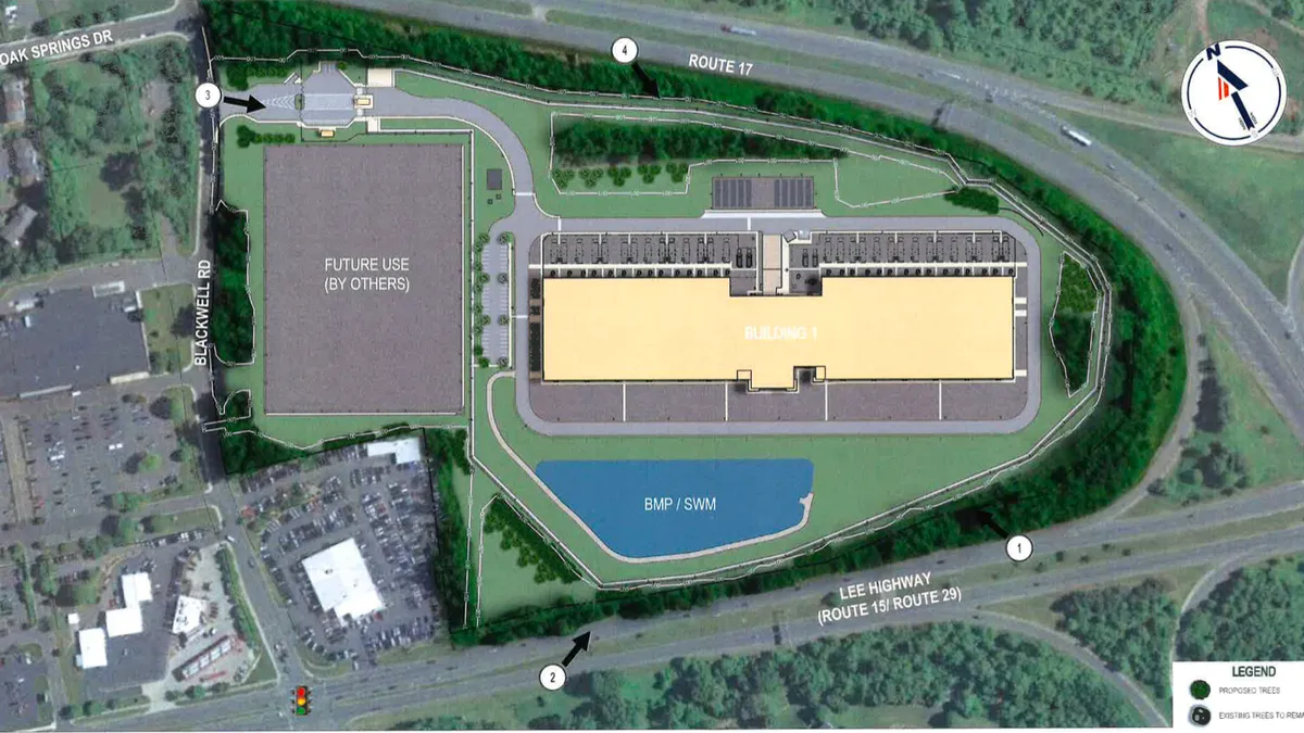Amazon Blackwell Road Data Center (Warrenton), a photo of the site