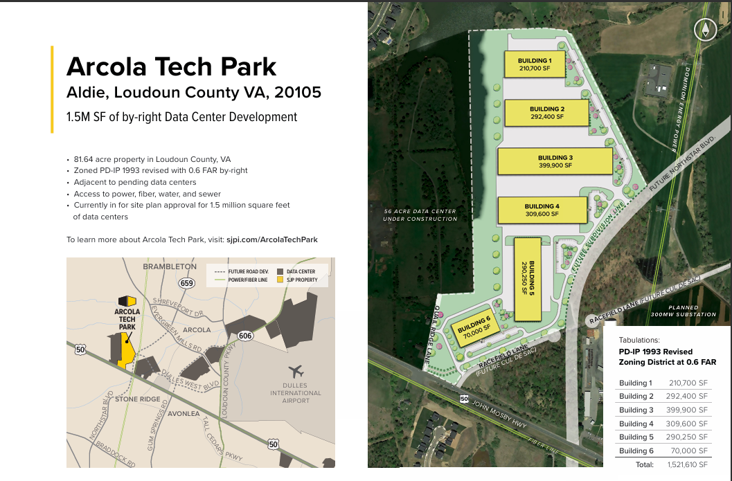 Arcola Tech Park, a photo of the site