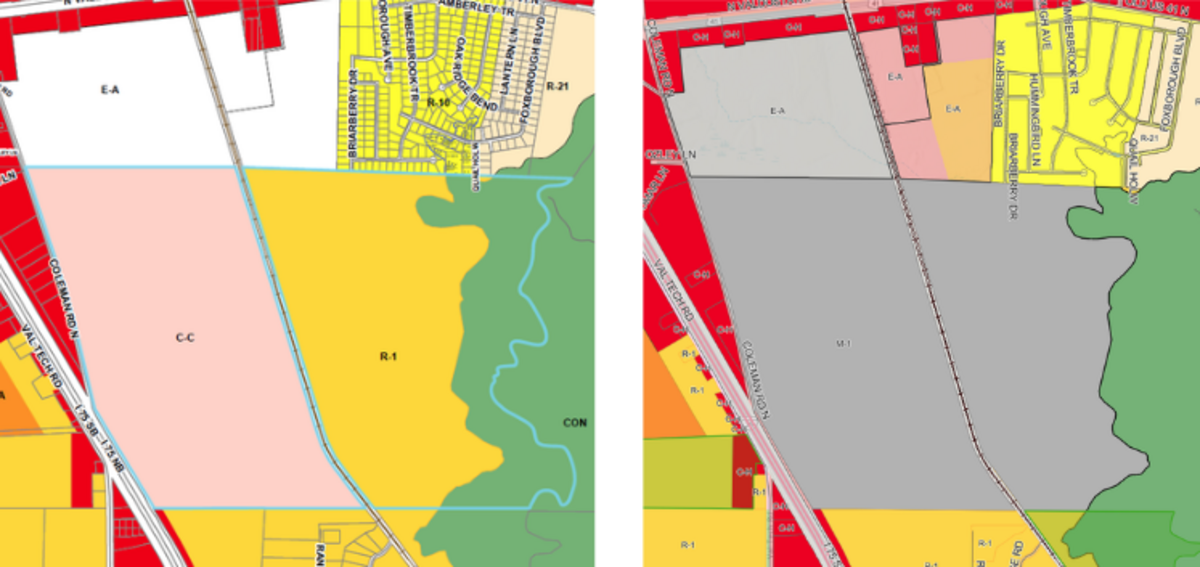 Coleman Road data center site (Pope Langdale rezoning), a photo of the site