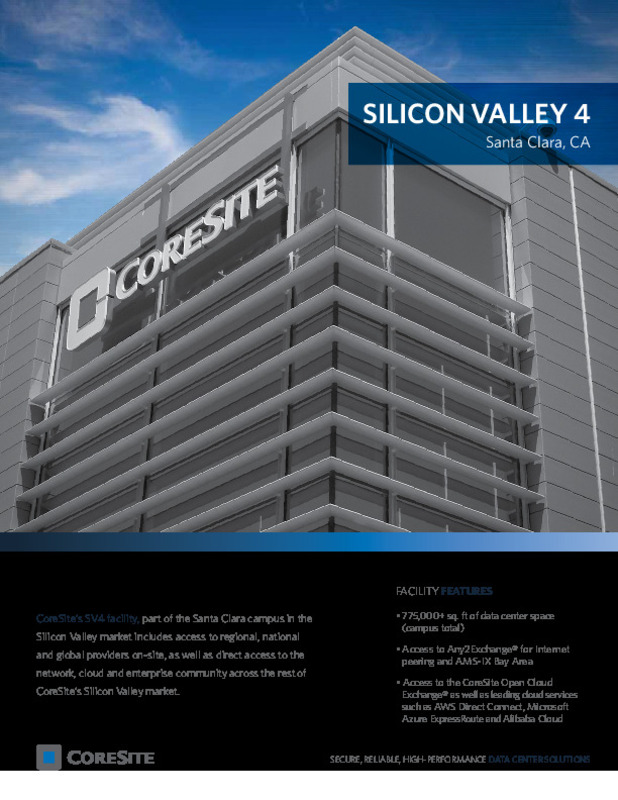 Coresite - Milpitas (SV2), a photo of the site