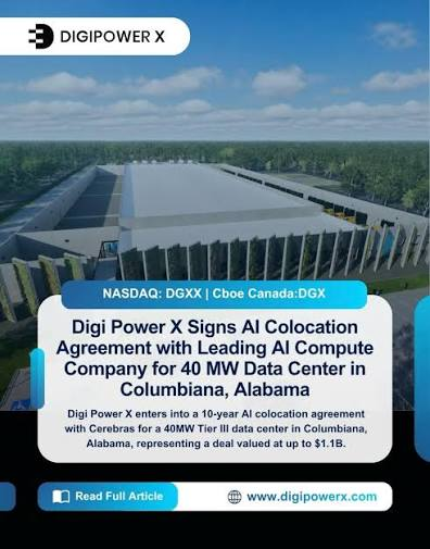Digi Power X Columbiana AI Data Center, a photo of the site