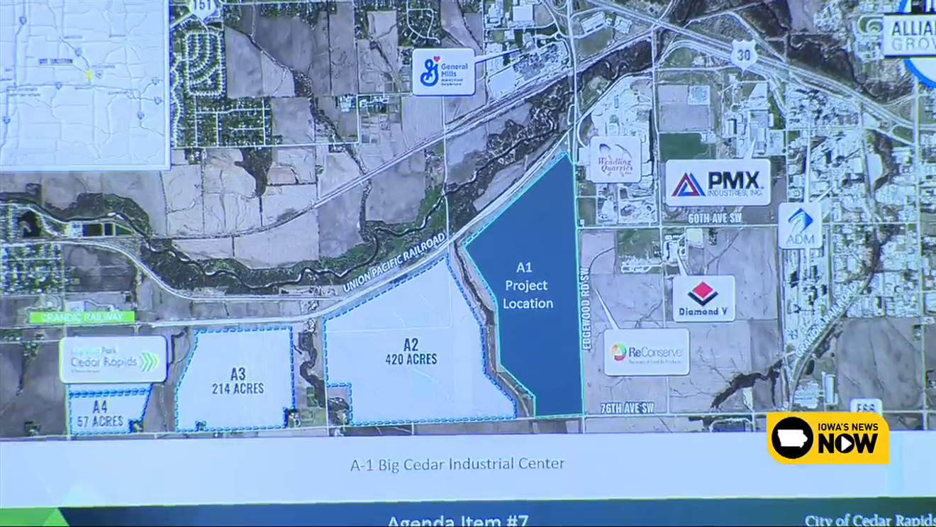 Google Cedar Rapids Data Center (Big Cedar Industrial Center), a photo of the site