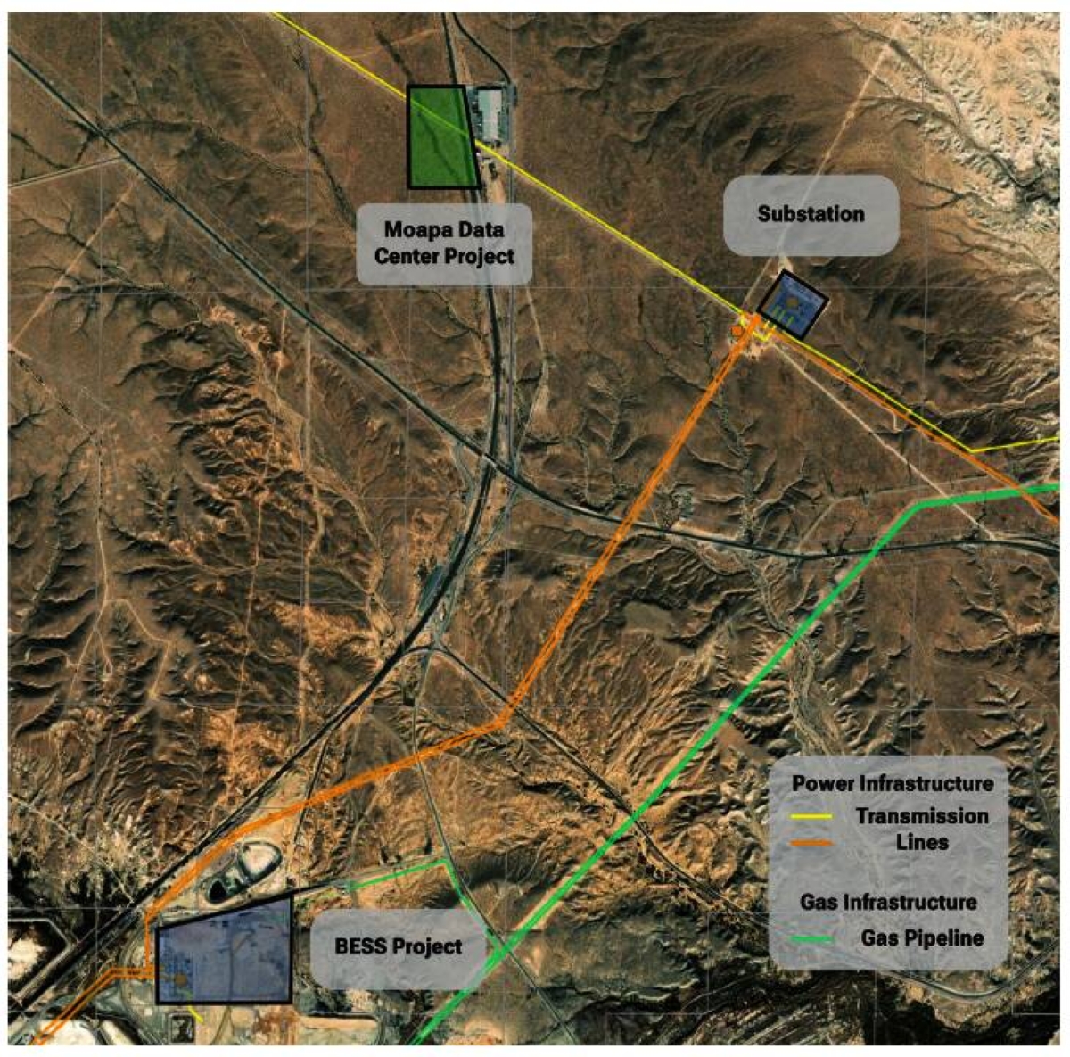 Jet.AI Moapa data center campus (Choo Choo Express JV), a photo of the site