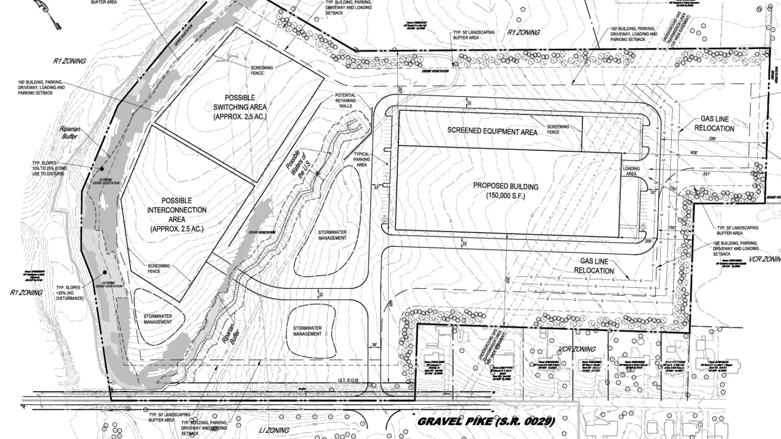 Midland Borough Data Center (zoning change request), a photo of the site