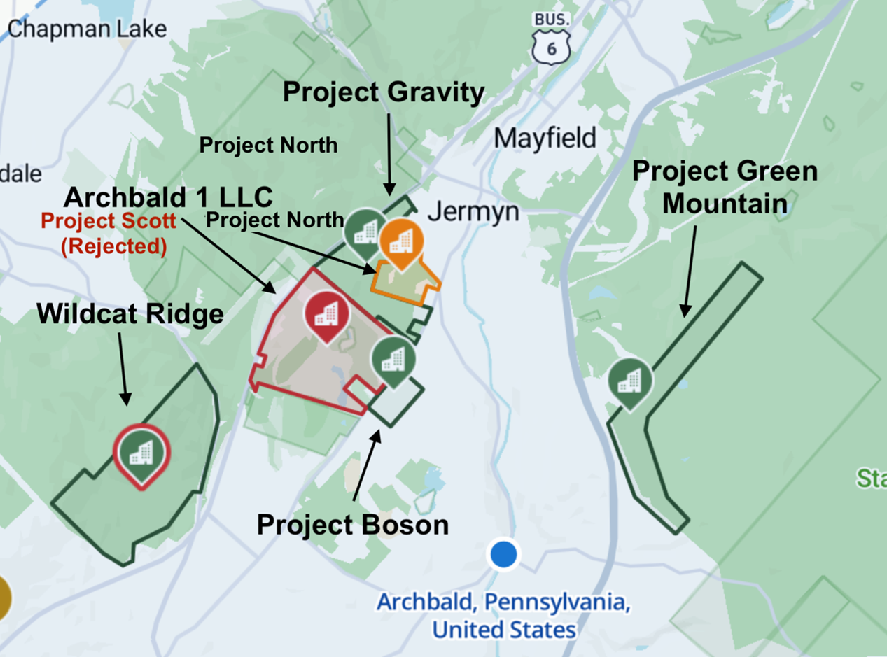 Project Scott (Archbald I LLC Campus 1 and Campus 2), a photo of the site