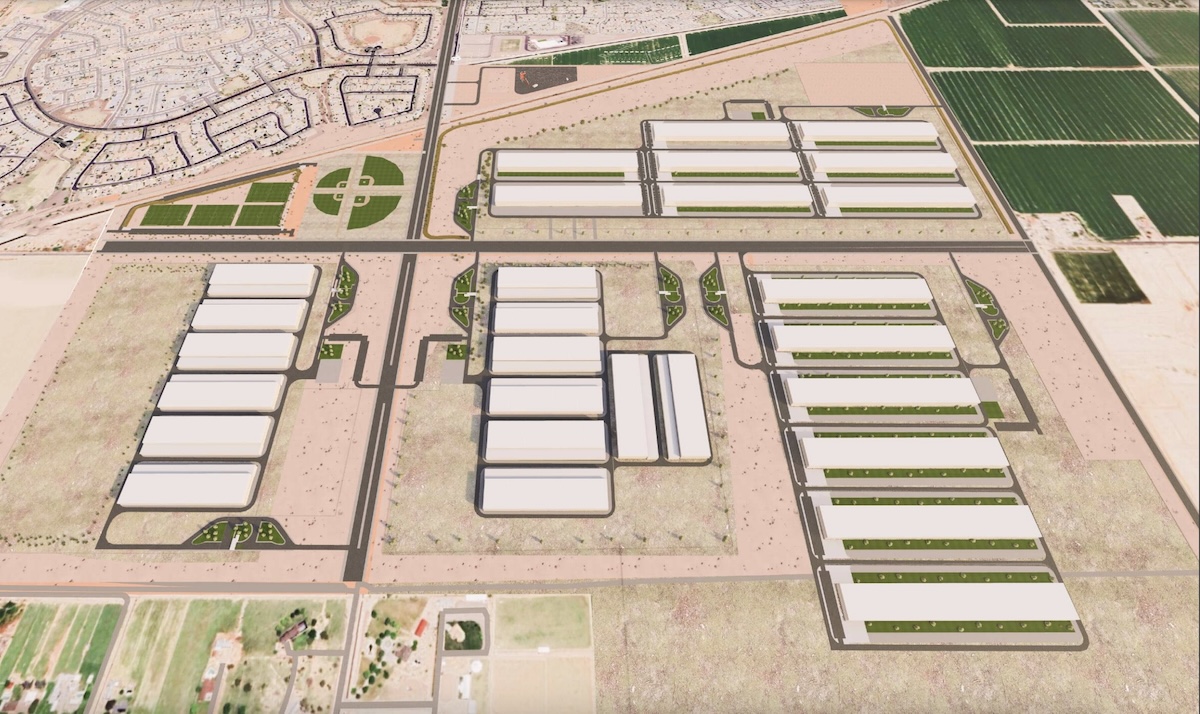 Tract Project Range (Yuma Road county island), a photo of the site